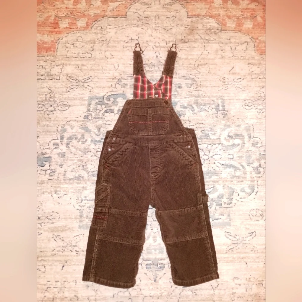 Oshkosh Vintage Brown Overalls Size 18 months